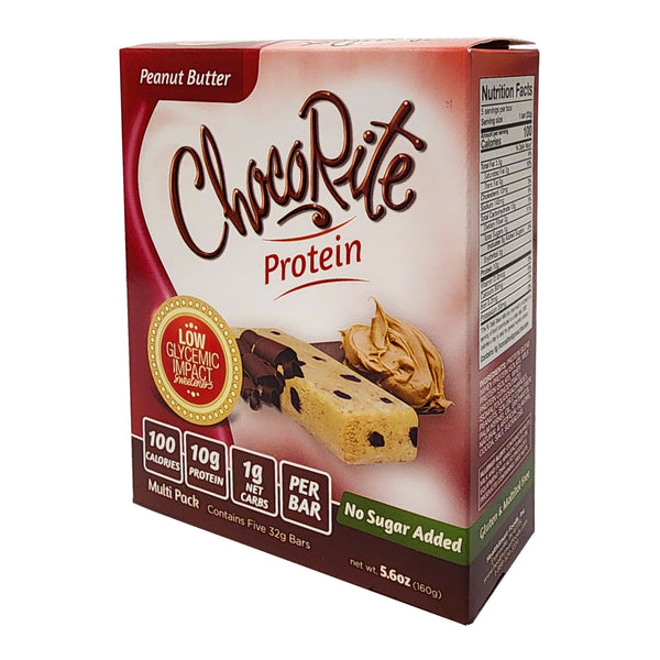 ChocoRite Peanut Butter Protein Bars Box of 5 ChocoRite Peanut Butter Protein Bars Box of 5