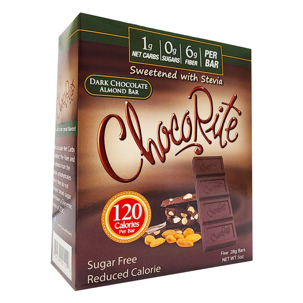 ChocoRite Sugar Free Dark Chocolate Almond Bar ChocoRite Sugar Free Dark Chocolate Almond Bar