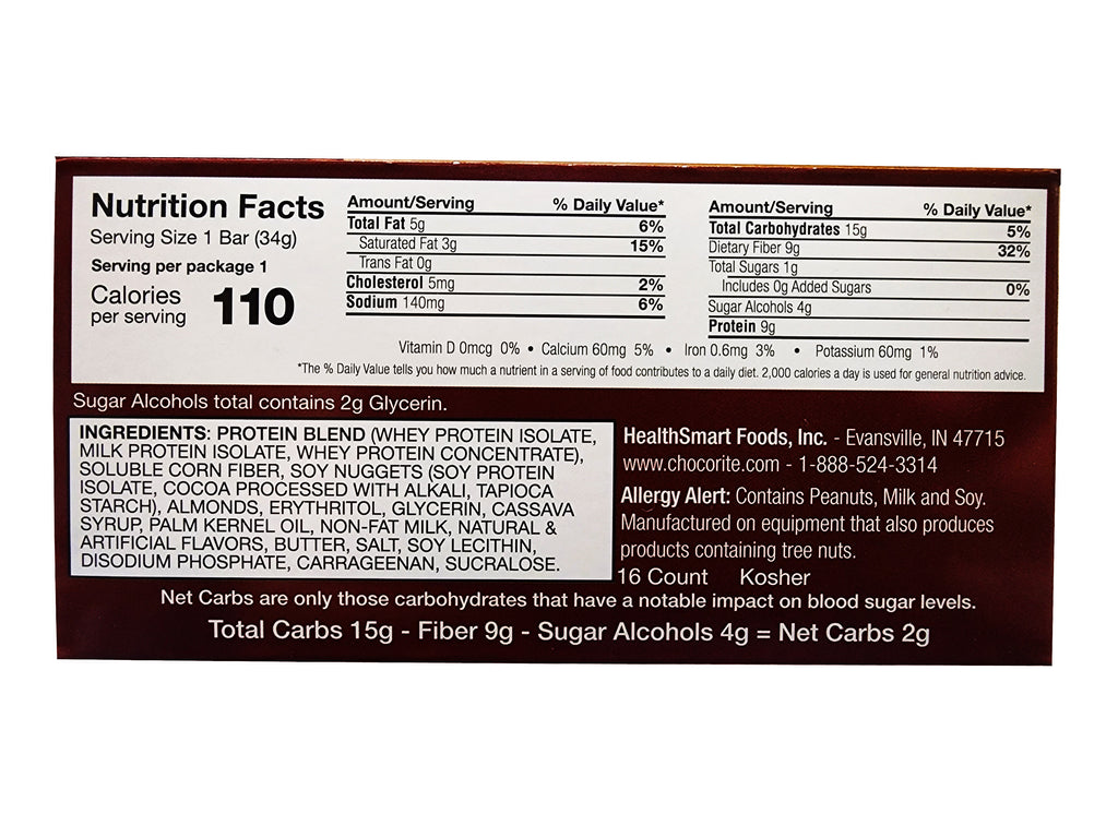caramel nutrition label